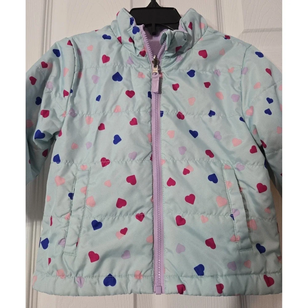 Toddler Girls Zipup light weight  Reversible Jacket Size 2T